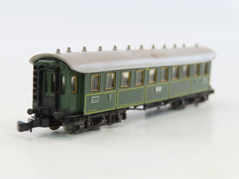 Märklin Z - 8730 - 模型客運火車 (4) - 3x 4等座客车车厢 'D-Zug' 三级 plus 行李车厢 - K.Bay.Sts.B #4.3