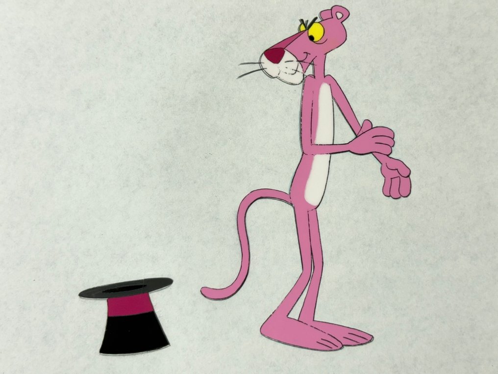 DePatie & Friz Freleng - Original animation cel and drawing of Pink Panther - The Pink Panther Show #1.0