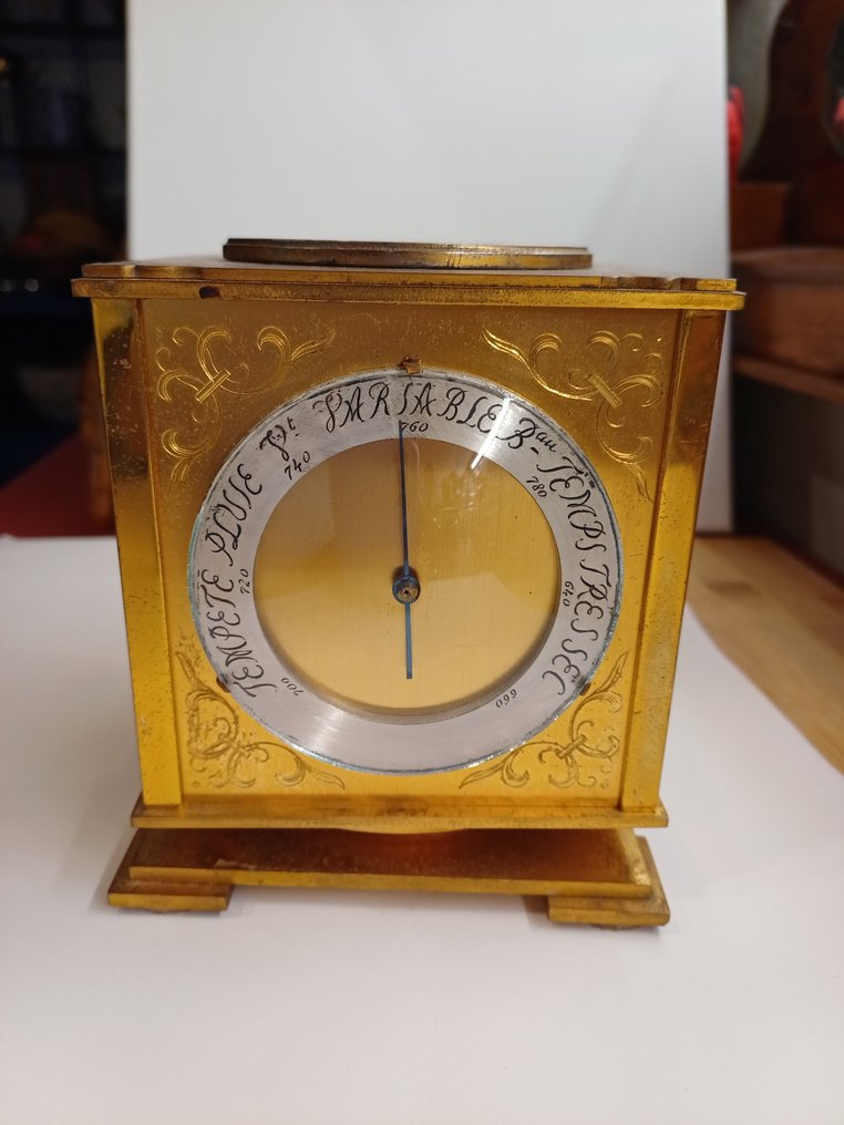 Compendium-pöytäkello -  Antiikin ajan innoittama - Kullattu messinki - 1950-1960 #1.0