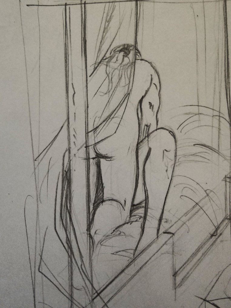 Kraehn, Jean-Charles - 1 Original drawing - Gil Saint André - Recto et verso - Couples nus - Osé. - 2020 #1.0