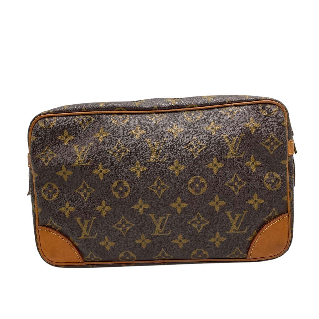 Louis Vuitton - Compiegne 28 Clutch Bag Monogram Canvas Leather Trim - Τσάντα φάκελος #2.1