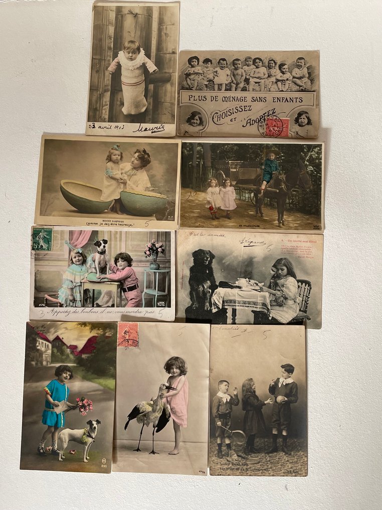 法国 - 幻想, 儿童 动物 威尼斯 - 明信片 - 1900-1960 #1.0