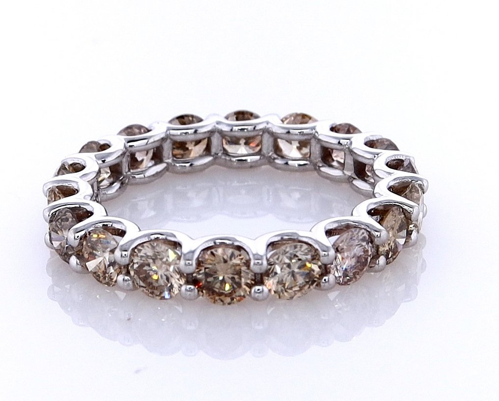 沒有保留價 - 戒指 - 14 克拉 白金 -  2.64ct. tw. 鉆石 (天然彩色) #4.3