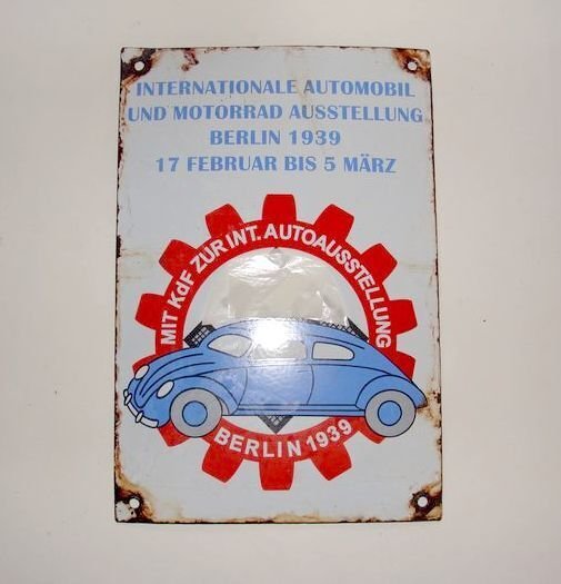 International Automobile and Motorcycle Exhibition Berlin 1939, February 17 to March 5 - Enamel sign - Enamel #1.0