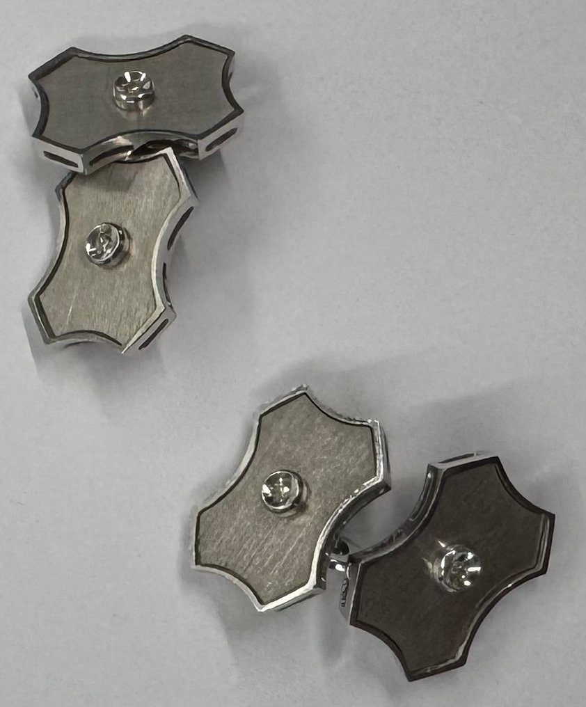 Cufflinks - 18 kt. White gold - With Brillantini Huit Huit #4.3