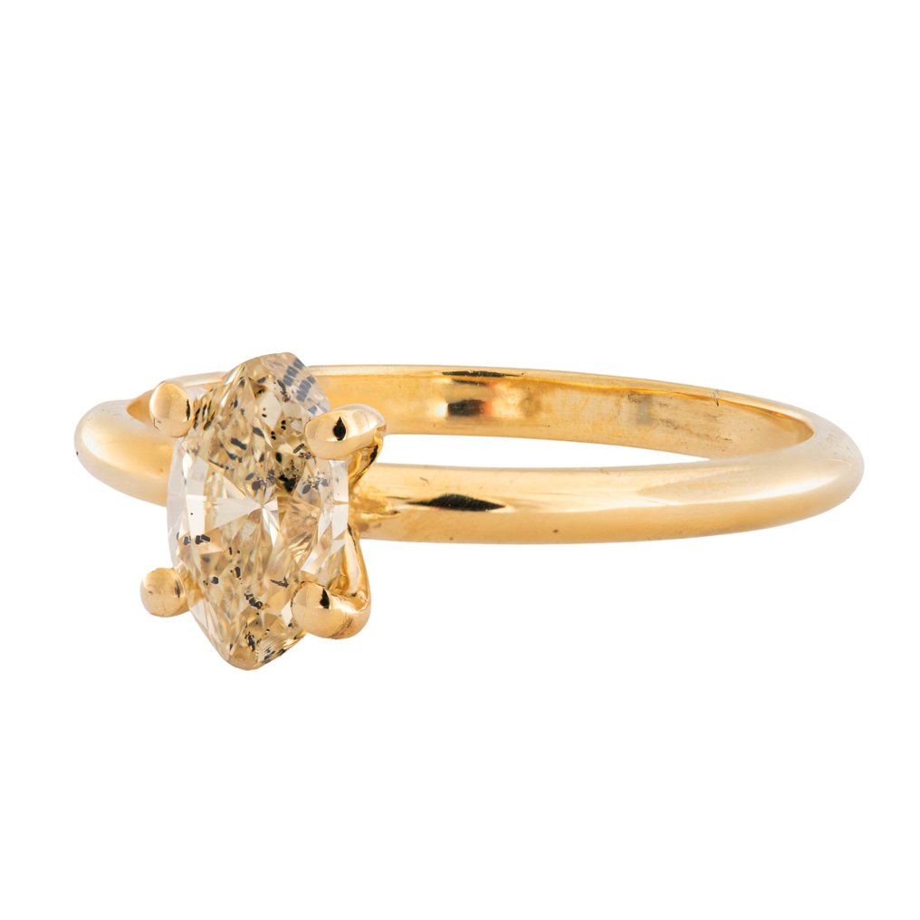 Sans prix de réserve - Bague - 14 carats Or jaune -  1.01ct. tw. Jaune Diamant (Couleur naturelle) #3.2