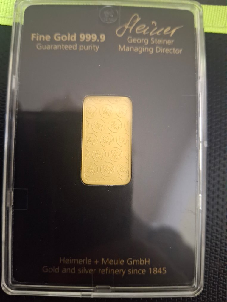 10 克 - 金 .999 - Heimerle + Meule - 密封, 在塑料胶囊中 #2.1