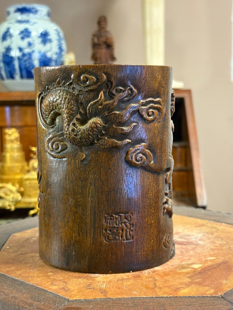 刷子罐 draak - 木 - 中國 - 20世紀末 #3.2