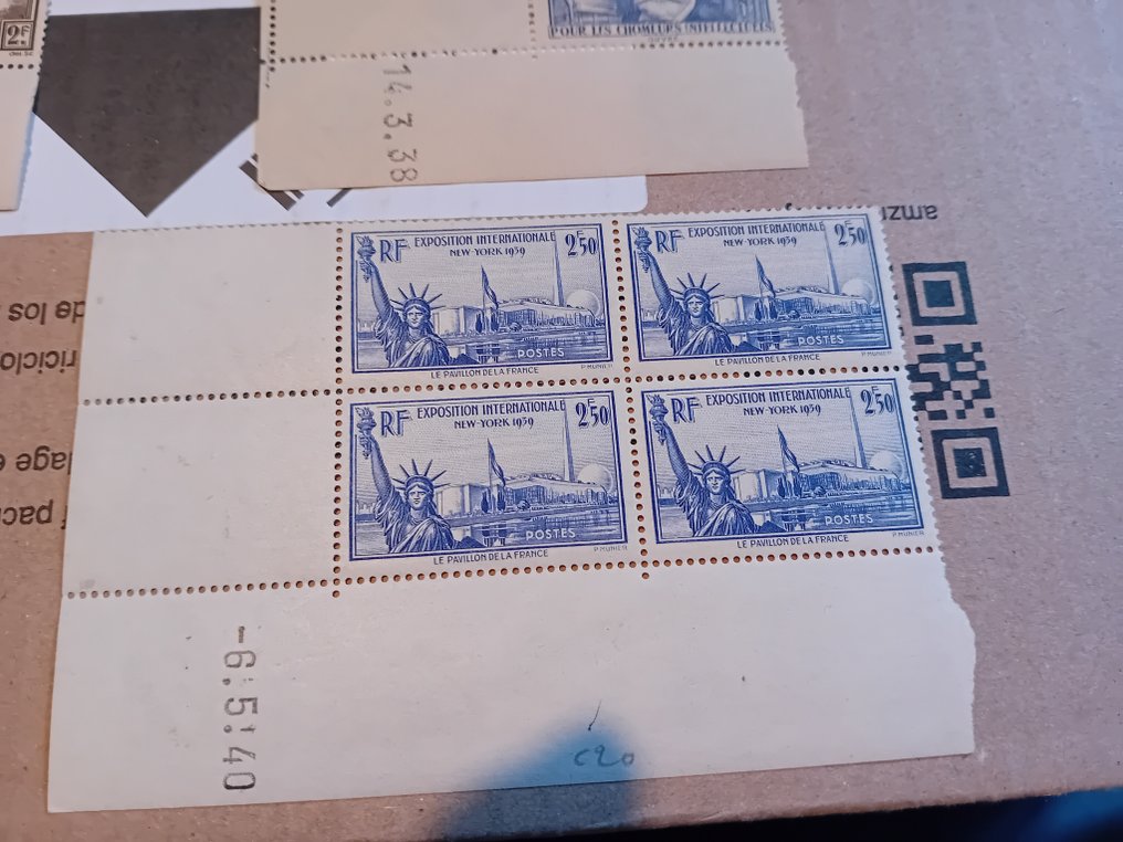 法国 1938/1940 - 不同的音色拍品 1938/1940 #3.2