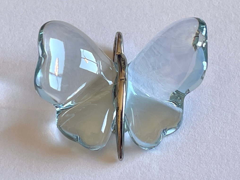 René Lalique - Papillon blue ocean - Cristal, 925. Prata. - Pingente #1.0