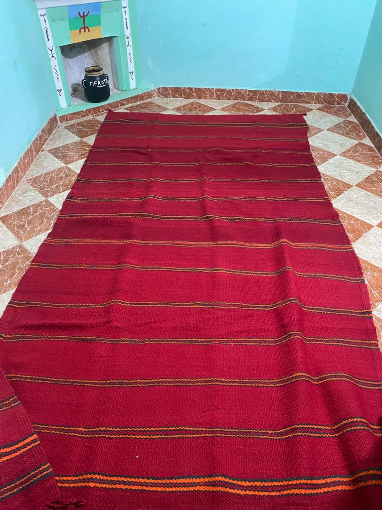 Χαλί - 343 cm - 183 cm - Κόκκινο μαροκινό χαλί. #1.0