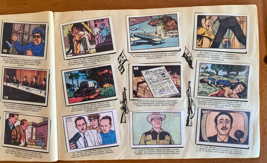 1959 Revolucion Cubana Fidel Castro Ernesto ¨CHE¨ Guevara Juan Manuel Fangio Camilo CienFuegos Original - 1 完整專輯 - Good (GD) #4.3