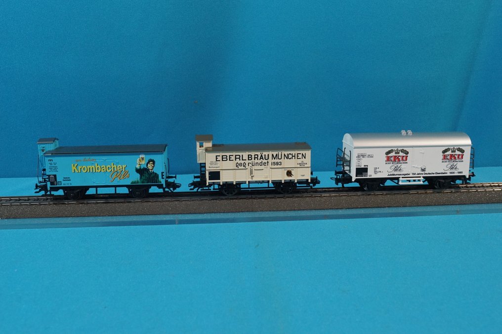 Märklin H0 - 4415 - 45251-02 - 3456 - Wagon de train miniature (3) - Ensemble chariot à bière - DB, DRG, K.Bay.Sts.B #2.1