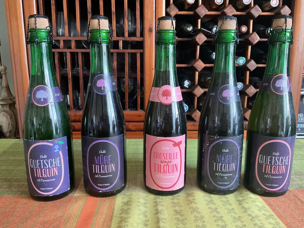 Tilquin - Gammeldags Quetsche, solbær & rød stikkelsbær. - 37,5 cl - 5 flasker #1.0