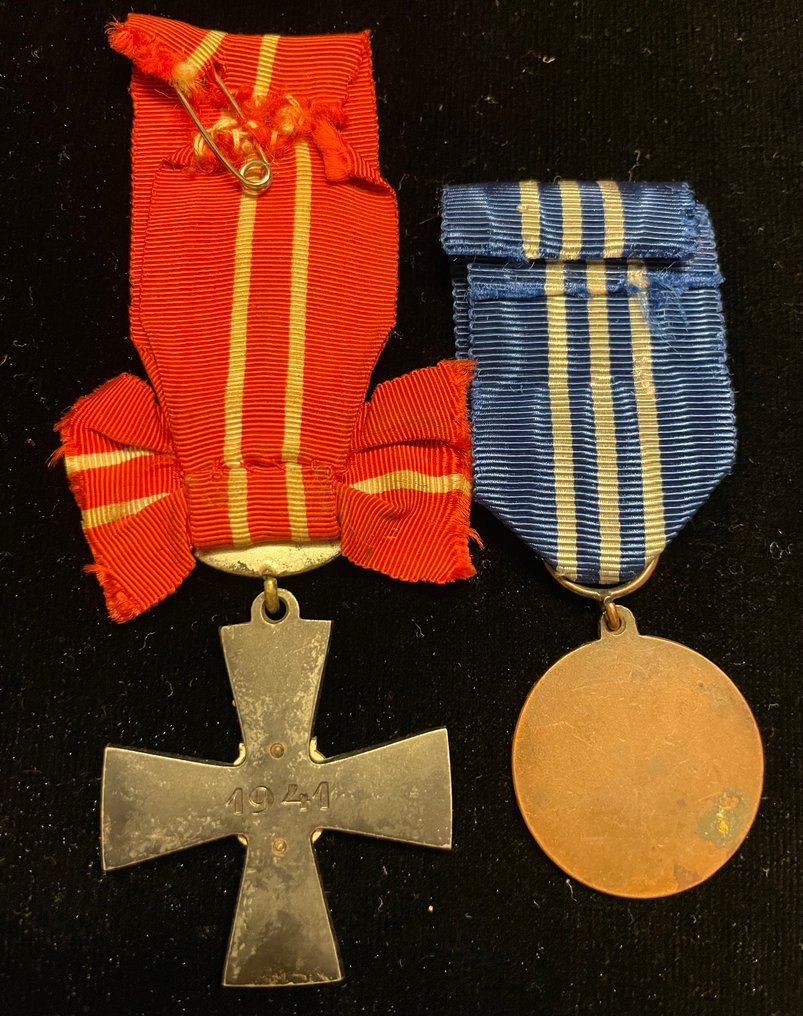 芬兰 - 陆军/步兵 - 军事勋章 - 芬兰十字勋章与功绩奖章 LotaSvärd 1941年。 #1.0