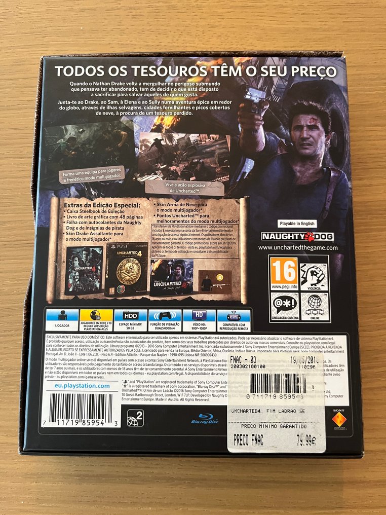 Sony - Playstation 4 (PS4) - Uncharted 4: A Thief's End - Steelbox Special Edition PT - Video game - In original box #1.0