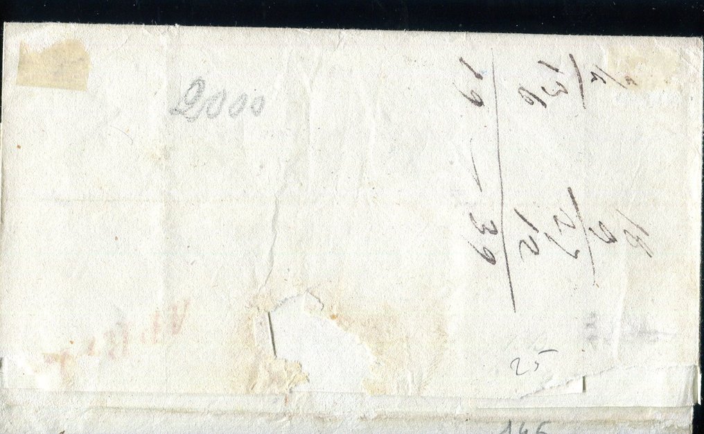 Italian Ancient States - Naples 1858 - Correspondence from Chieti - Sassone 3, 5 #2.1