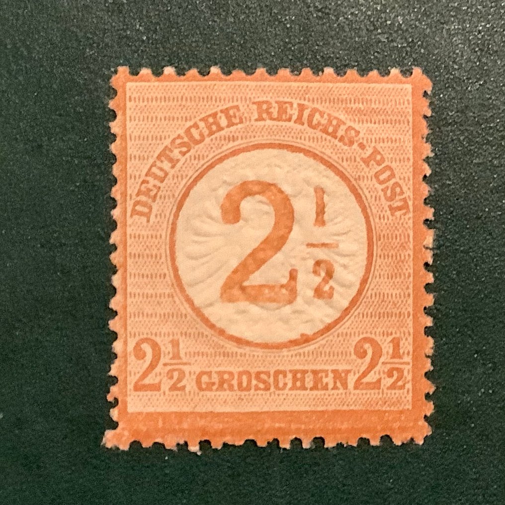 德意志帝國 1874 - 2,5 格罗申带有Groot Brutschield印刷 - MNH - Michel 29 #1.0