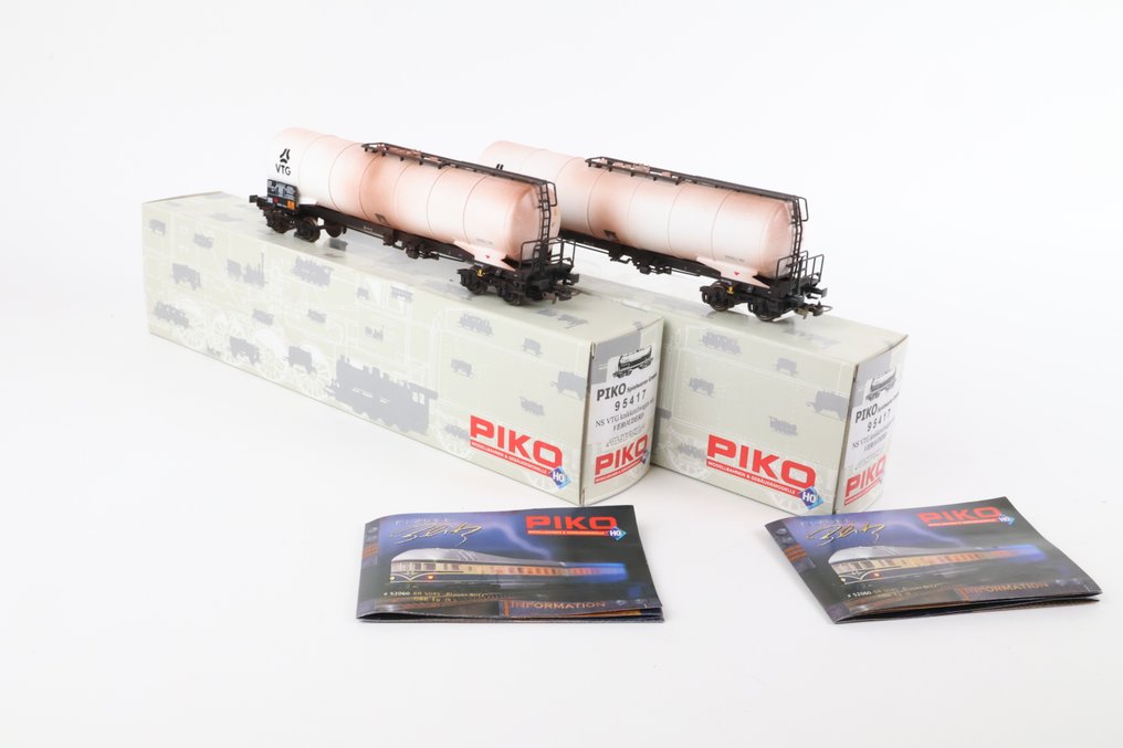 Piko H0 - 95447 - Model train freight carriage (2) - VTG Knikketelwagens outdated - NS #2.1