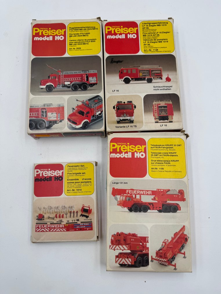 Preiser H0 - 1010, 1100, 1128, 2626 - Byggsatser för modelltåg (3) #1.0