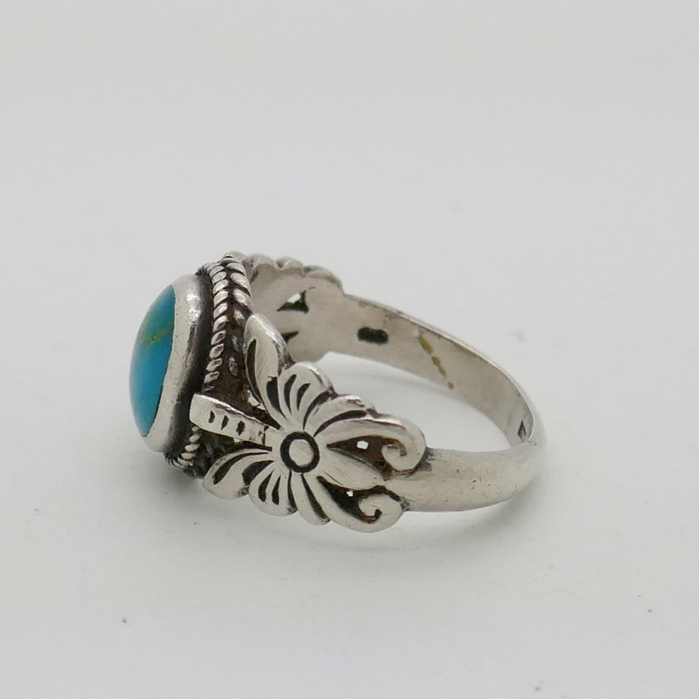 Senza prezzo di riserva - Anello Argento - turchese #2.1