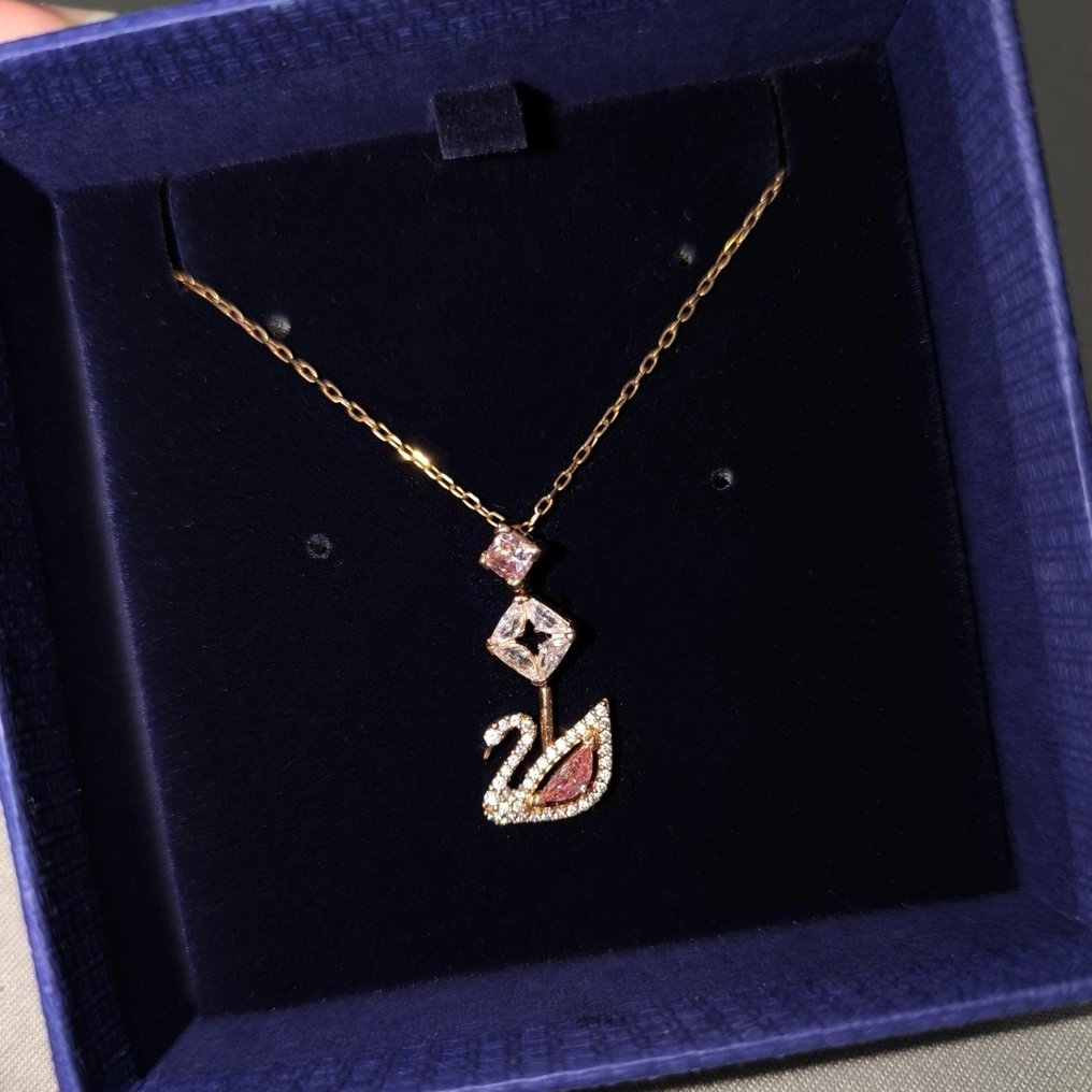 Swarovski - Αγαλματίδιο, "Dancing Swan" - 125th Anniversary Pink Swan Necklace - 0 cm - Κρύσταλλο #4.3