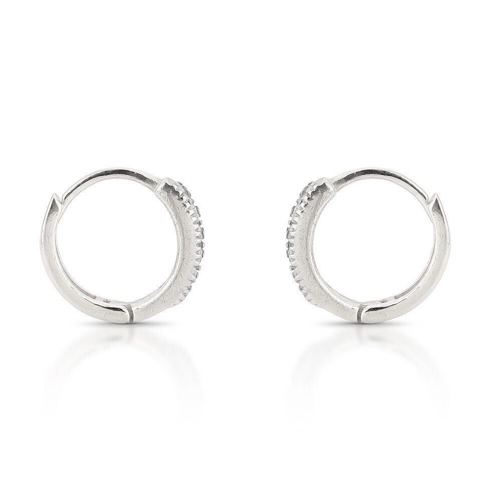 χωρίς τιμή ασφαλείας - Σκουλαρίκια - 14 καράτια Λευκός χρυσός -  0.18ct. tw. Διαμάντι (Φυσικό)  - Δεν υπάρχει κείμενο προς μετάφραση, οπότε η απάντηση είναι μια απλή επιβεβαίωση. Δεν εφαρμόζονται #4.3