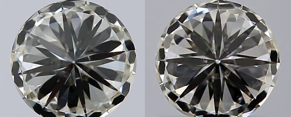 没有保留价 - 2 pcs 钻石 (天然) - 0.80 ct - 圆形 - H - VVS1 极轻微内含一级 - 国际宝石研究院(IGI) - 配对,EX VG #3.2