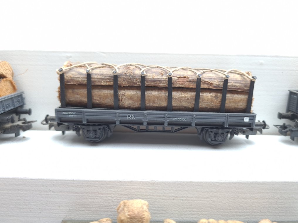 Electrotren H0 - Model train freight wagon set (11) - 11 diverse freight cars with loading. - RENFE #4.3