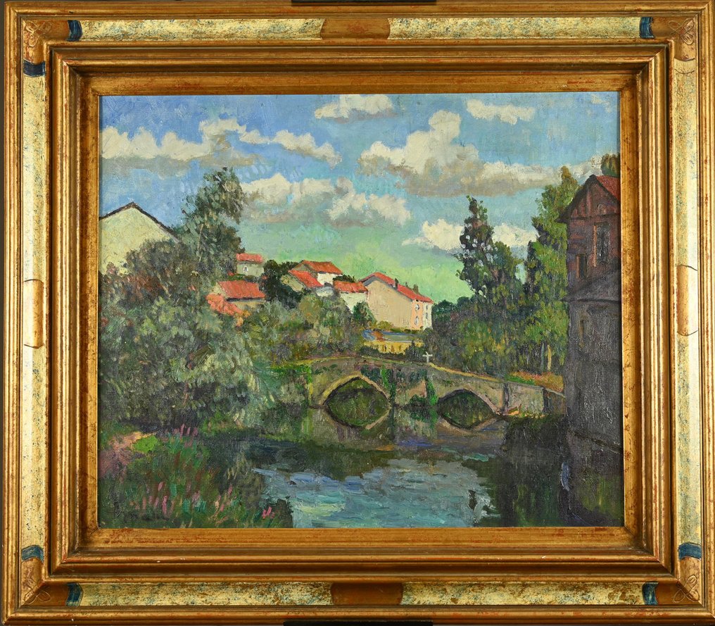Albert Malet (1905-1986) - Vieux pont de Bellac, Haute Vienne #2.1