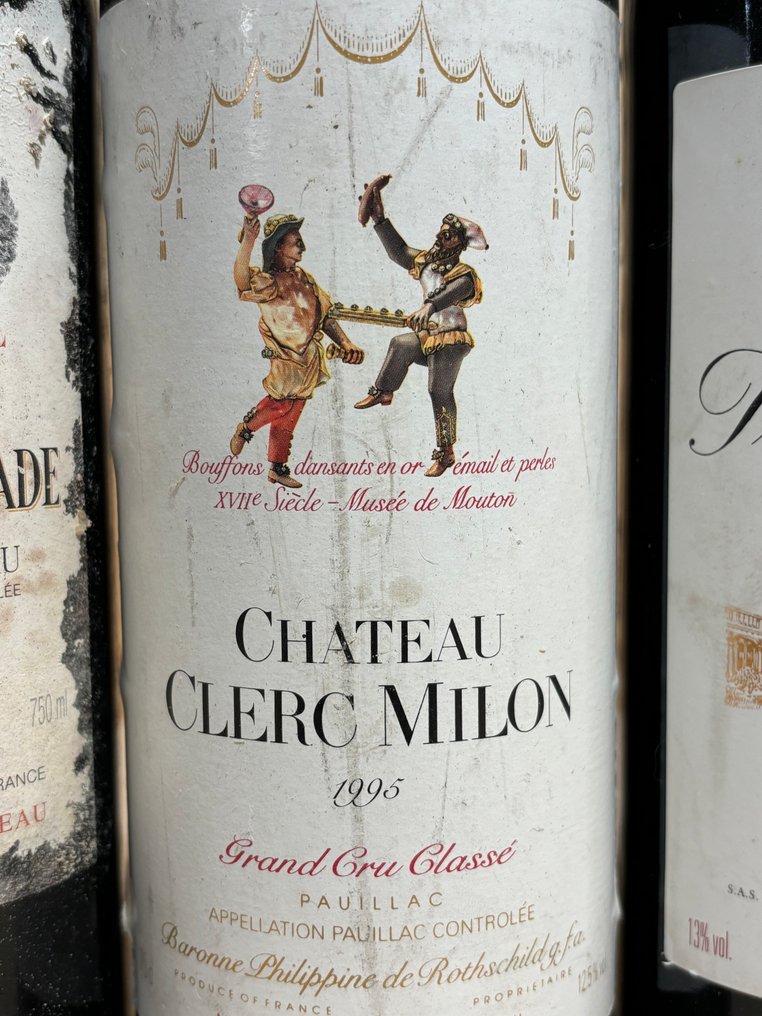 1995 Château Clerc Milon 2004 Chateau Prieuré Lichine 1999 Château Giscours 2002 Château Fonplegade - Burdeos & 2004 x 2 Chateau Citran - 6 Botellas (0,75 L) #1.0