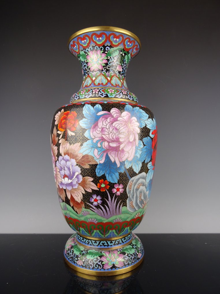 Vase - Bronze, Cloisonné enamel - China - 52 cm (No reserve price) #3.2