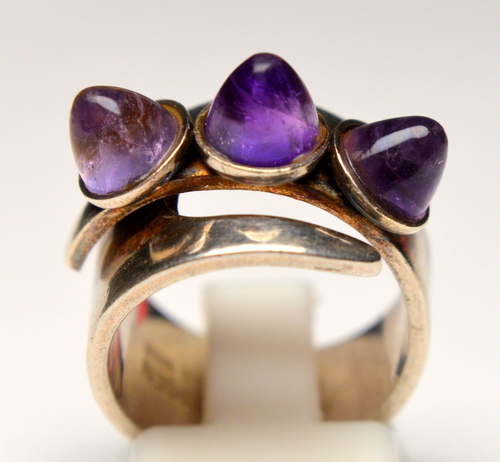 Ingen mindstepris - Ring 925 sølv - Norge Ametyst - David Andersen #1.0