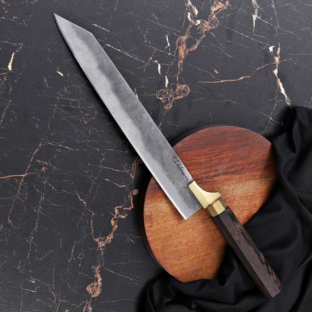 Cuchillo de mesa - R615 - Wengé - Cuchillo de pan grabado #1.0