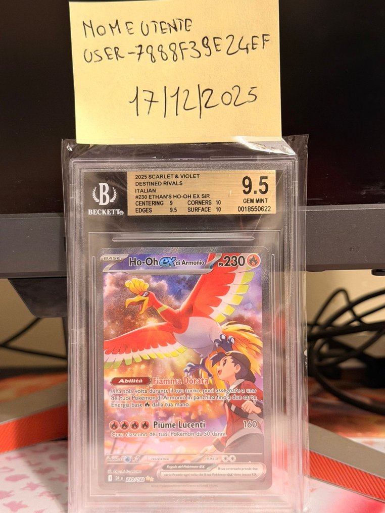 Graded card - Ho-Oh Full art - Beckett 9.5 #1.0