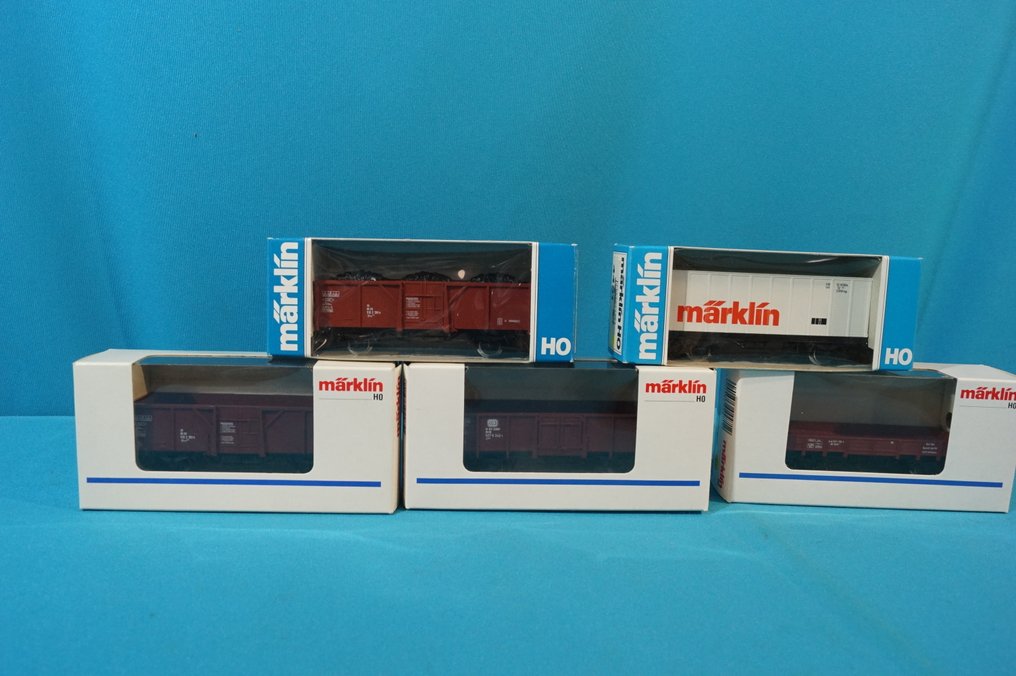 Märklin H0 - 4431 - 4481 - 4430 - 4465 - 4471 - 模型火車車廂 (5) - 德国铁路高板车厢 - DB #1.0