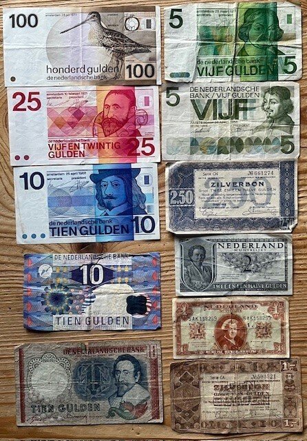 Olanda. - 11 banknotes - various dates (Fără preț de rezervă) #1.0