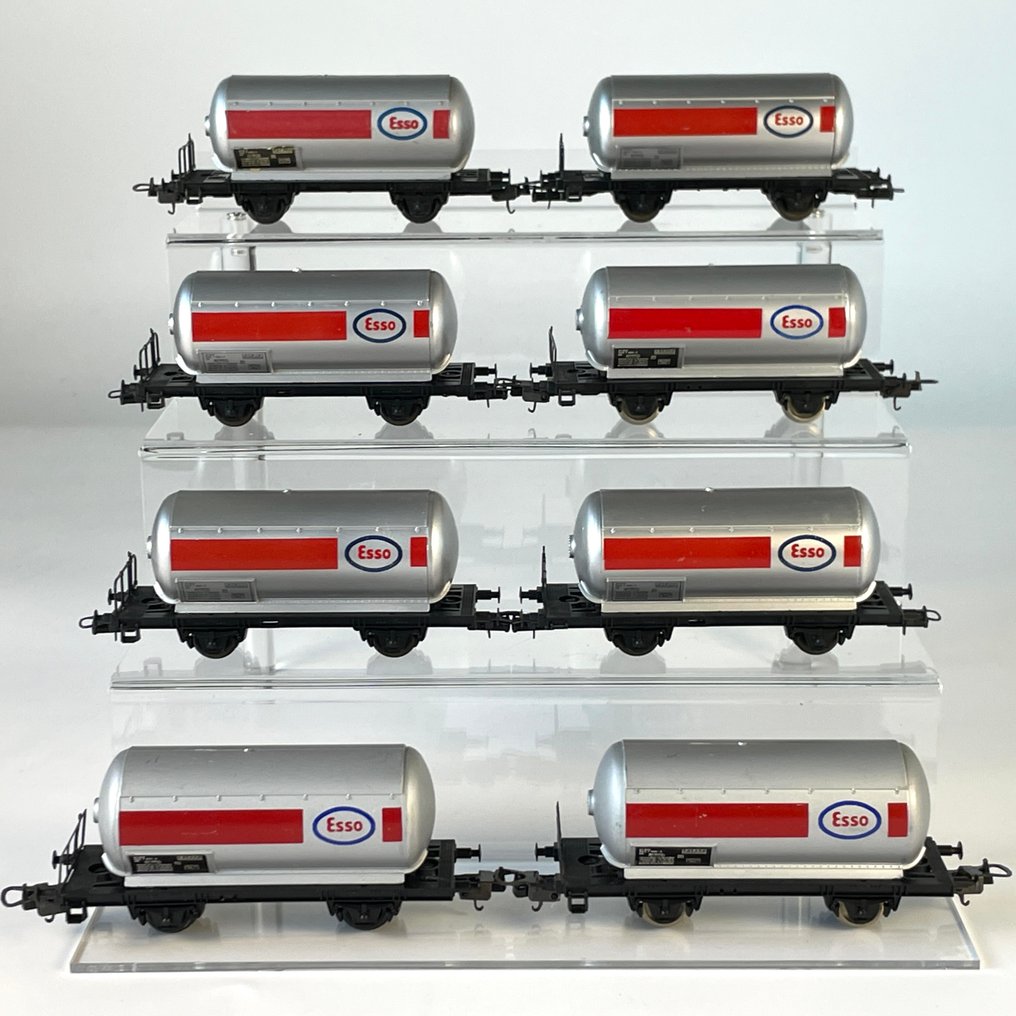 Lima H0 - Zestaw modeli wagonu towarowego (8) - Set tankwagens Esso - FS #1.0