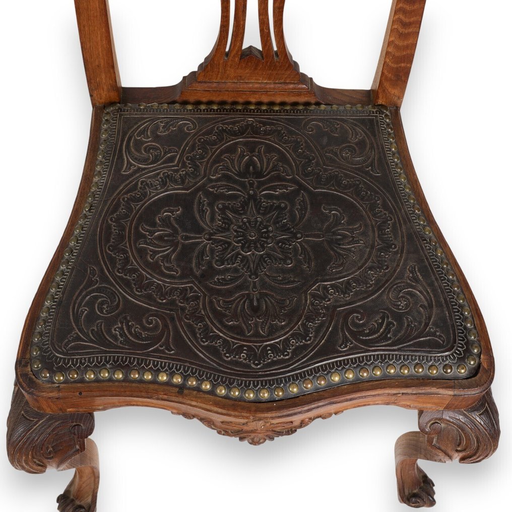 Conjunto de cadeiras - Nogueira - Estilo D.José - Séc. XIX #1.0