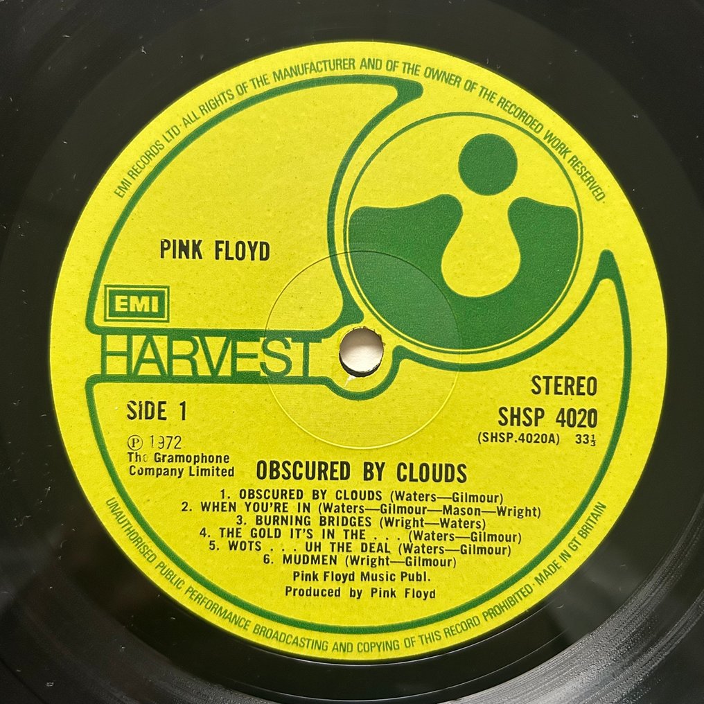 Pink Floyd - Obscured By Clouds (Rounded Corners) - LP - Repressage - 1976 #2.1
