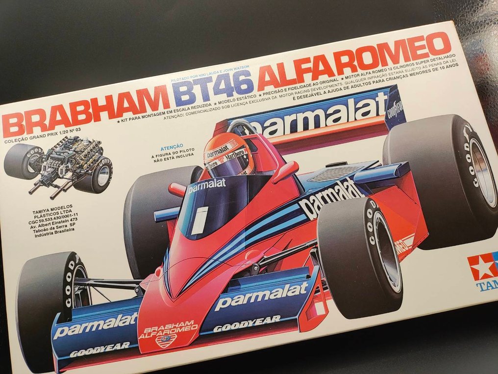 Tamiya 1:20 - Modelsæt  (20003) - Grand Prix Collection No.3 MADE IN BRASIL BRABHAM BT46 ALFAROMEO 2003【Includes one driver figure】 #2.1