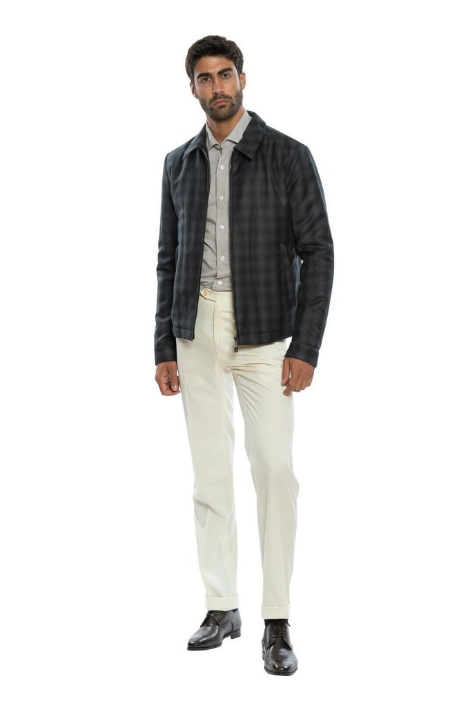 CORNELIANI RRP 890€ Coat Jacket Blouson Outwear Gray Pure Wool Padded - 50 IT - Kurtka - Nowe z metkami #2.1