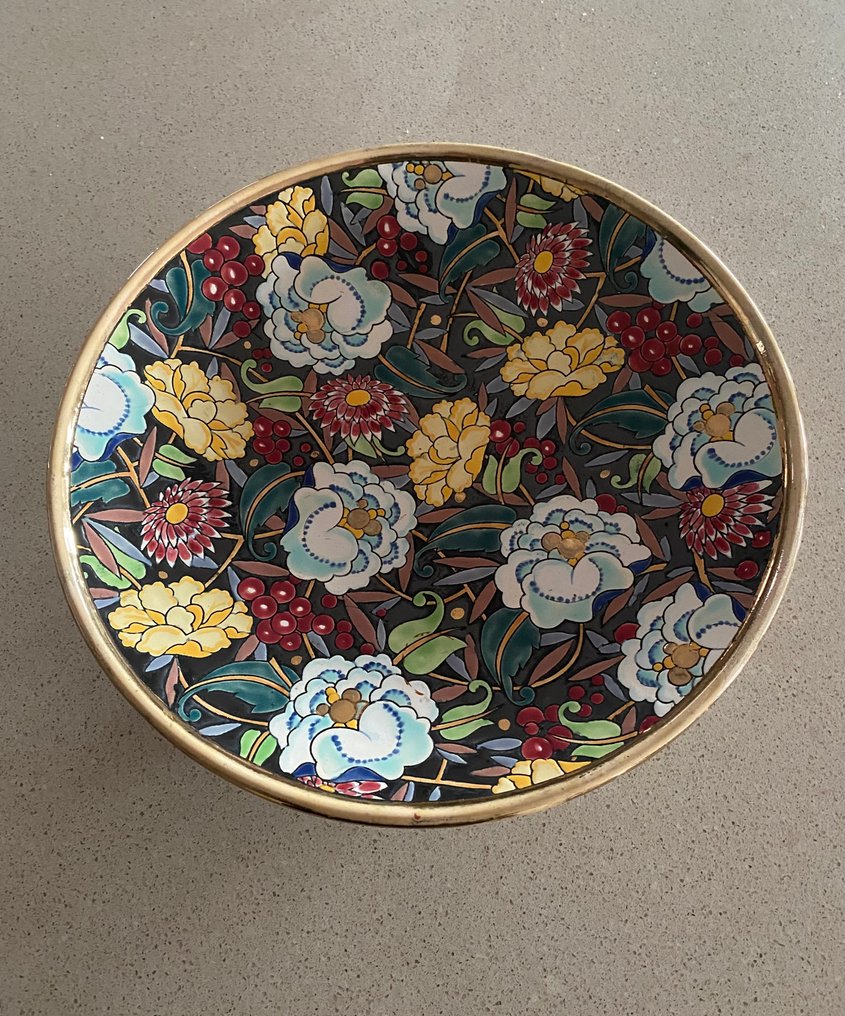 Keramis Boch - 盘子 - schotel op voet - 陶瓷 - Atelier Boch Ch.Catteau #2.1