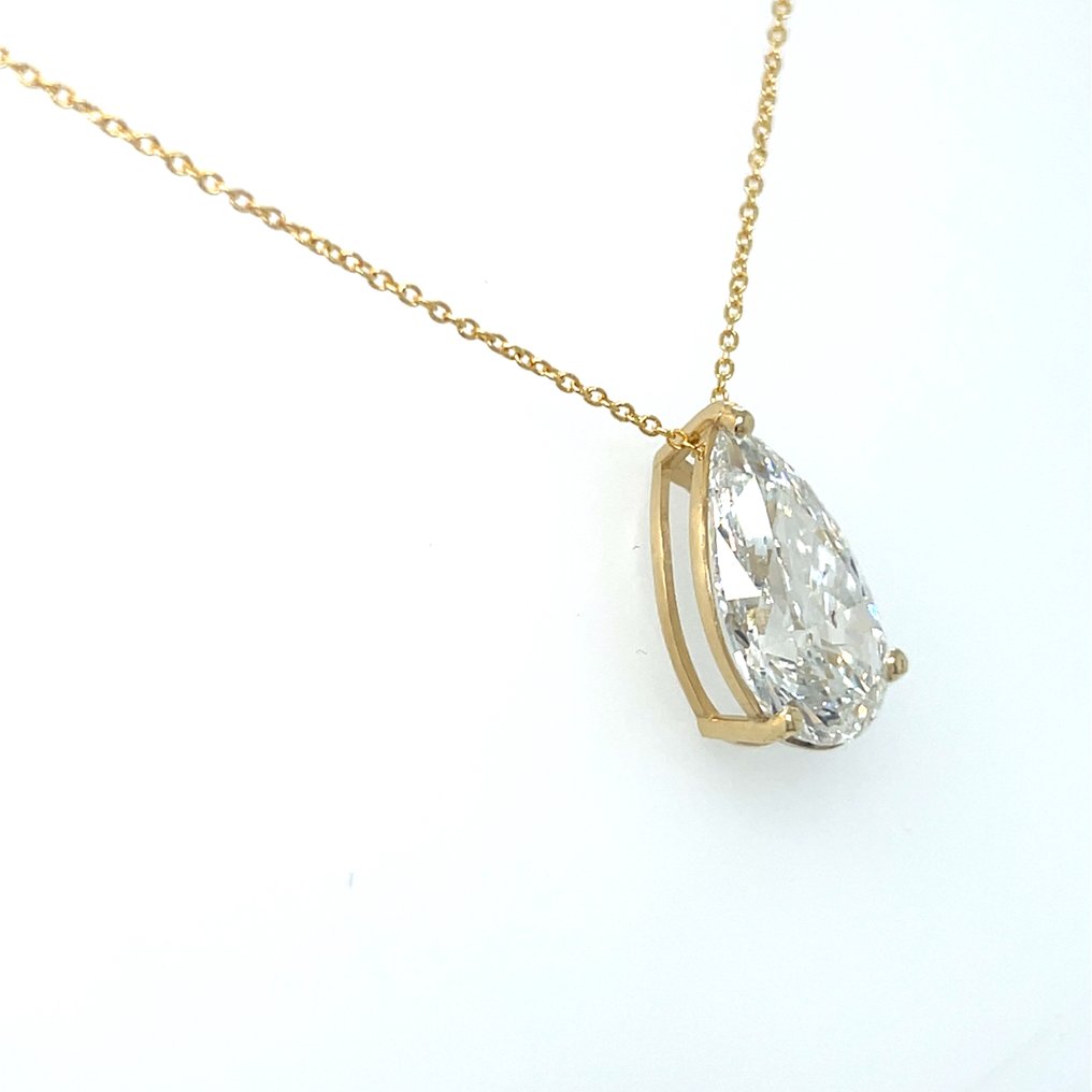 χωρίς τιμή ασφαλείας - Κολιέ - 14 καράτια Κίτρινο χρυσό -  4.01ct. tw. Διαμάντι (Εργαστηριακής καλλιέργειας) #4.3