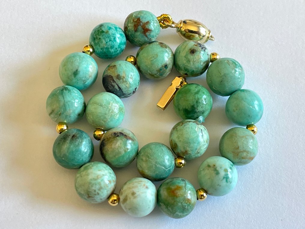 18 克拉（750）黄金 - 秘鲁绿松石 - 手镯 #4.3