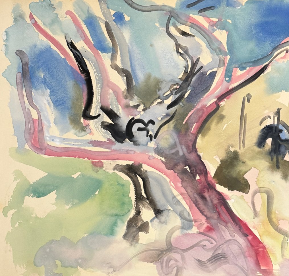 René Mels ( 1909-1977) - Composition abstraite représentant un arbre #4.3