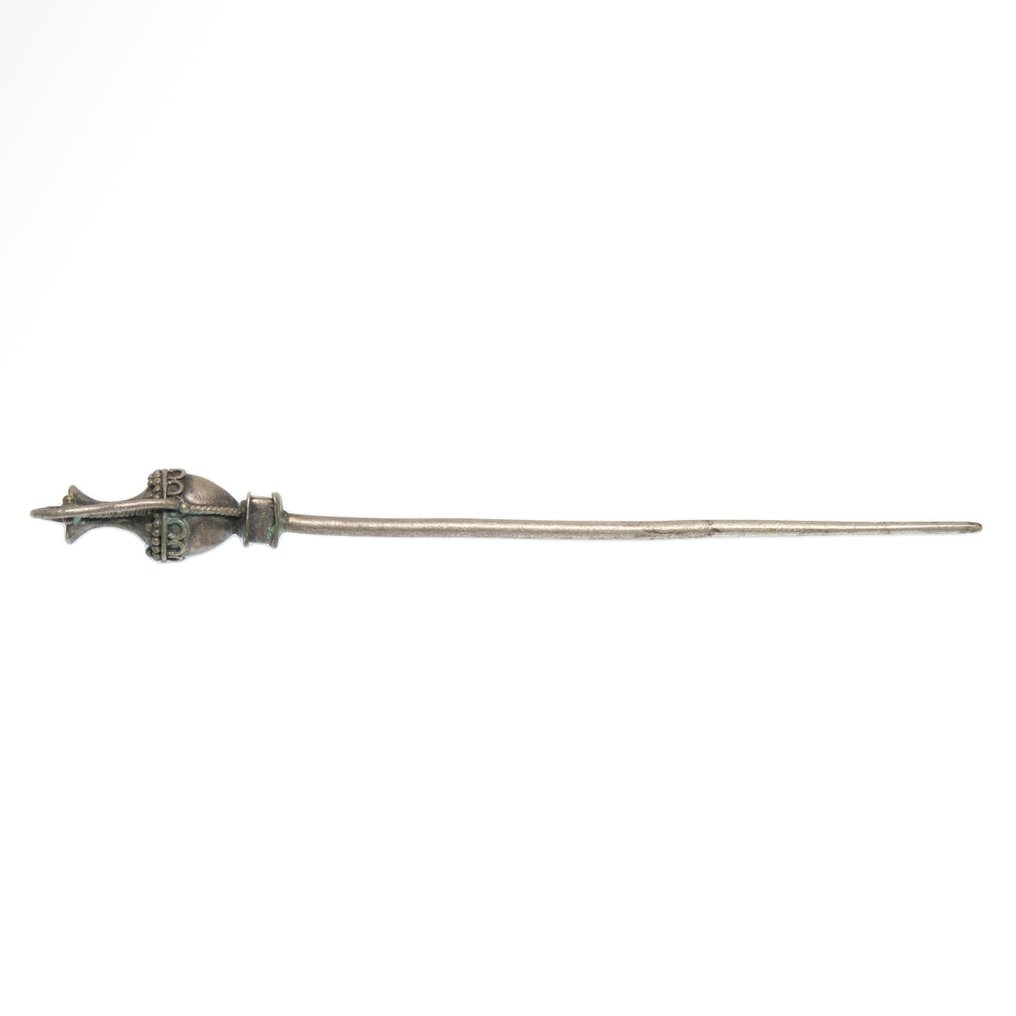 Replik eines antiken Römer Silber Dekorativer Anstecker mit Amphora #4.3