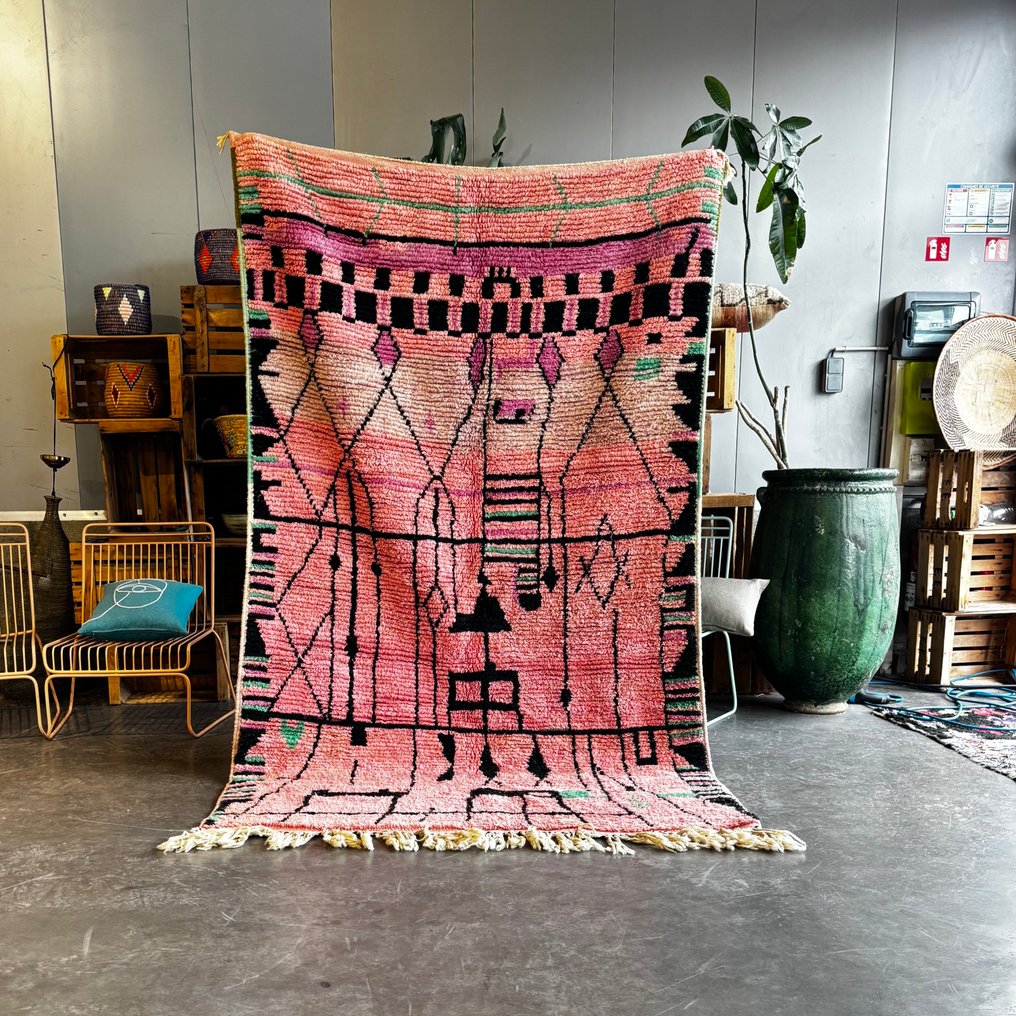 新摩洛哥布贾德地毯——中世纪现代风格——手工编织羊毛——21世纪 - 小地毯 - 270 cm - 160 cm #1.0