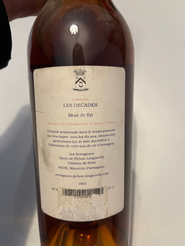 Baron de Pichon-Longueville 1965 - Armagnac Millésime - b. década de 1990 - 70cl #3.2