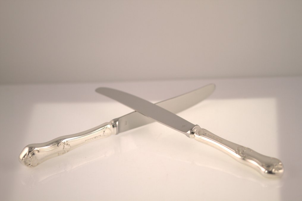 Guldsmedsaktiebolaget GAB - Coltello da tavola (2) - MEMA - .830 argento #1.0